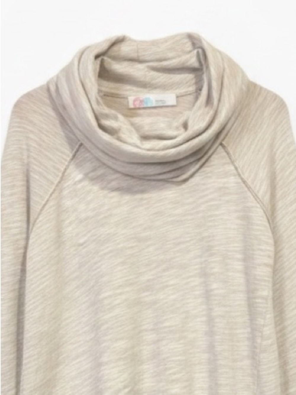 Free People Beach Cotton Cocoon Cowl Neck Long Sleeve Pullover Top Medium - Picture 5 of 12